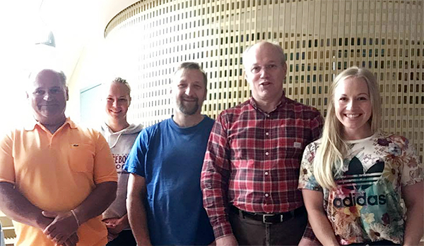 Johan Westerberg, Hanna Tainio, Sune Manselin, Johan Sundberg och Stina Lindell
